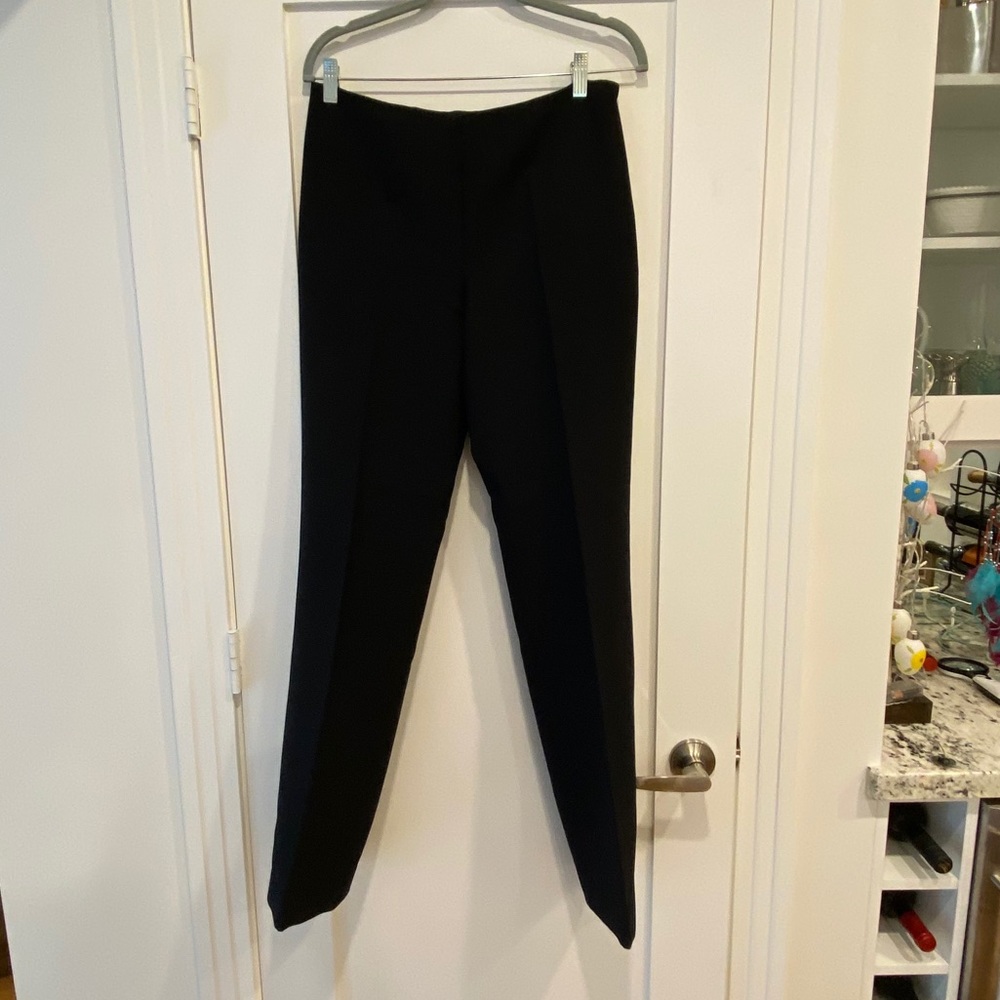 Kors Navy Wool and Spandex Side Zip Pants